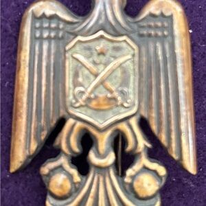 Vintage Brass Eagle Brooch antique mid-century metal collectible pin circa 1940s